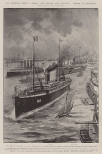 Een Keizerlijke Les, de Indiase en Koloniale Troepen bij Spithead
